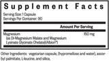 Suplemento de Magnesio Seek Health, Absorción Óptima, 150 mg, 90 cápsulas