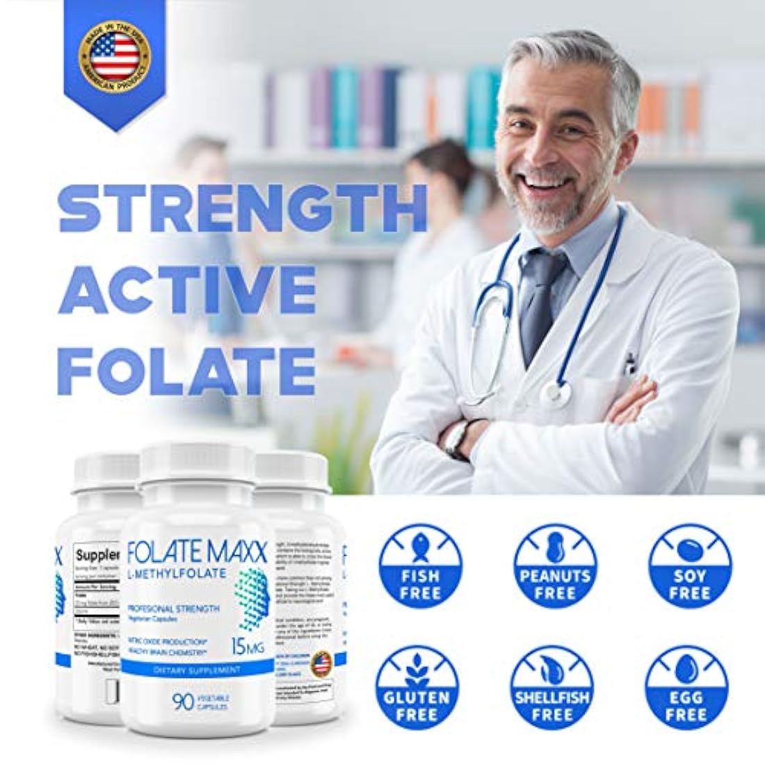 FolateMaxx - 90 cápsulas Folato activo profesional