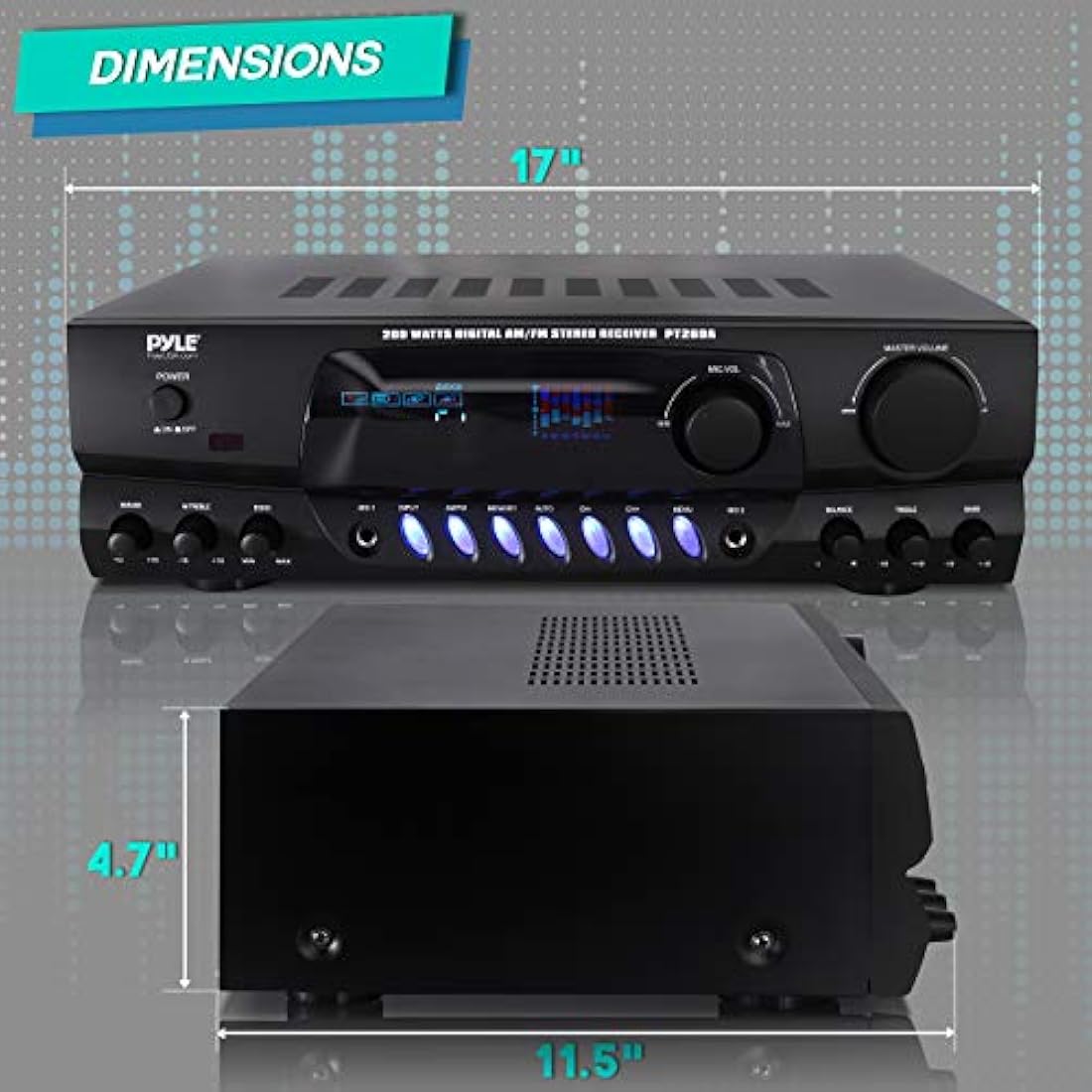 Amplificador de potencia de audio PYLE-HOME PT260A