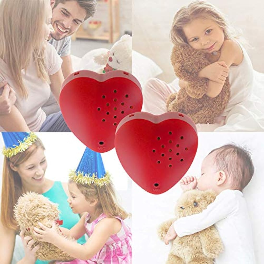 juguete de peluche, grabadora de corazón