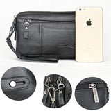 Bolso de piel tipo cartera de embrague para hombre