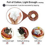 Amakunft - Collar ajustable para gato para recuperación de una cirugía, lindo cono protector para curación de heridas, en forma de tostada, estilo isabelino, con borde suave