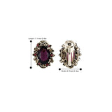 Aretes de clip ovalados estilo victoriano