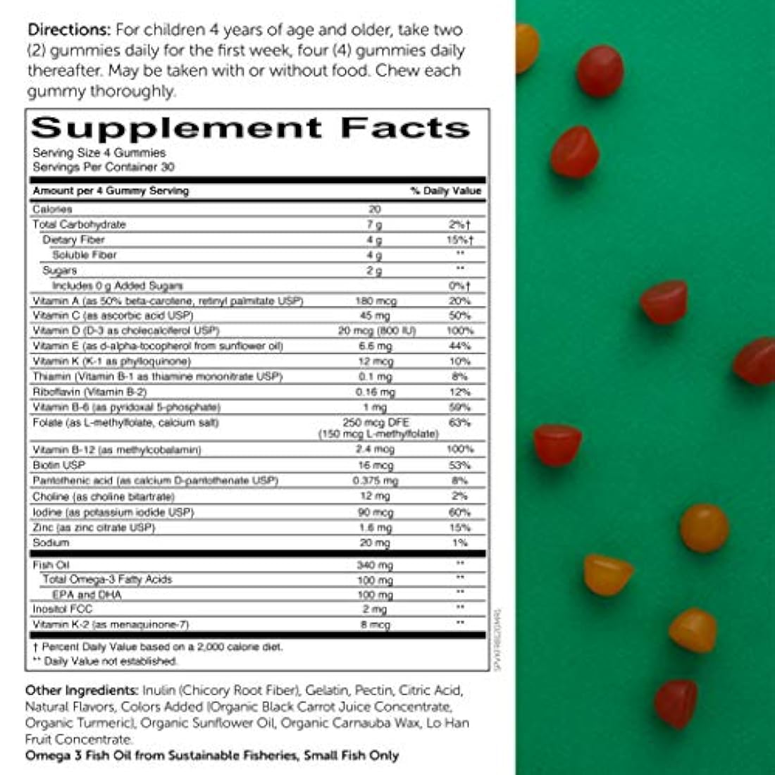 Vitaminas de gomitas para niños, KF120, 1