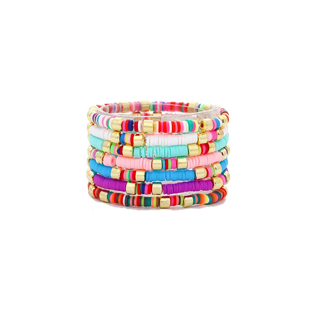 Pulseras y tobilleras de cuentas de colores para mujer