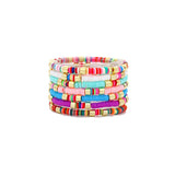 Pulseras y tobilleras de cuentas de colores para mujer
