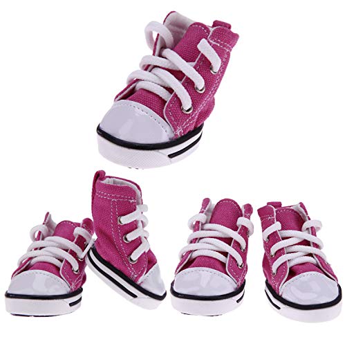 abcGoodefg Pet Dog Puppy Canvas Sport Shoes Sneaker Boots, Outdoor Nonslip Causal Shoes, Rubber Sole+Soft Cotton Inner Fabric