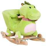 Cochecito de peluche con dinosaurio balancín