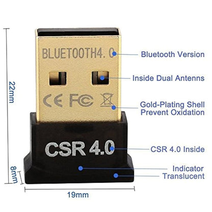 Adaptador Bluetooth Warmstor, CSR 4.0 Dongle USB Warmstor