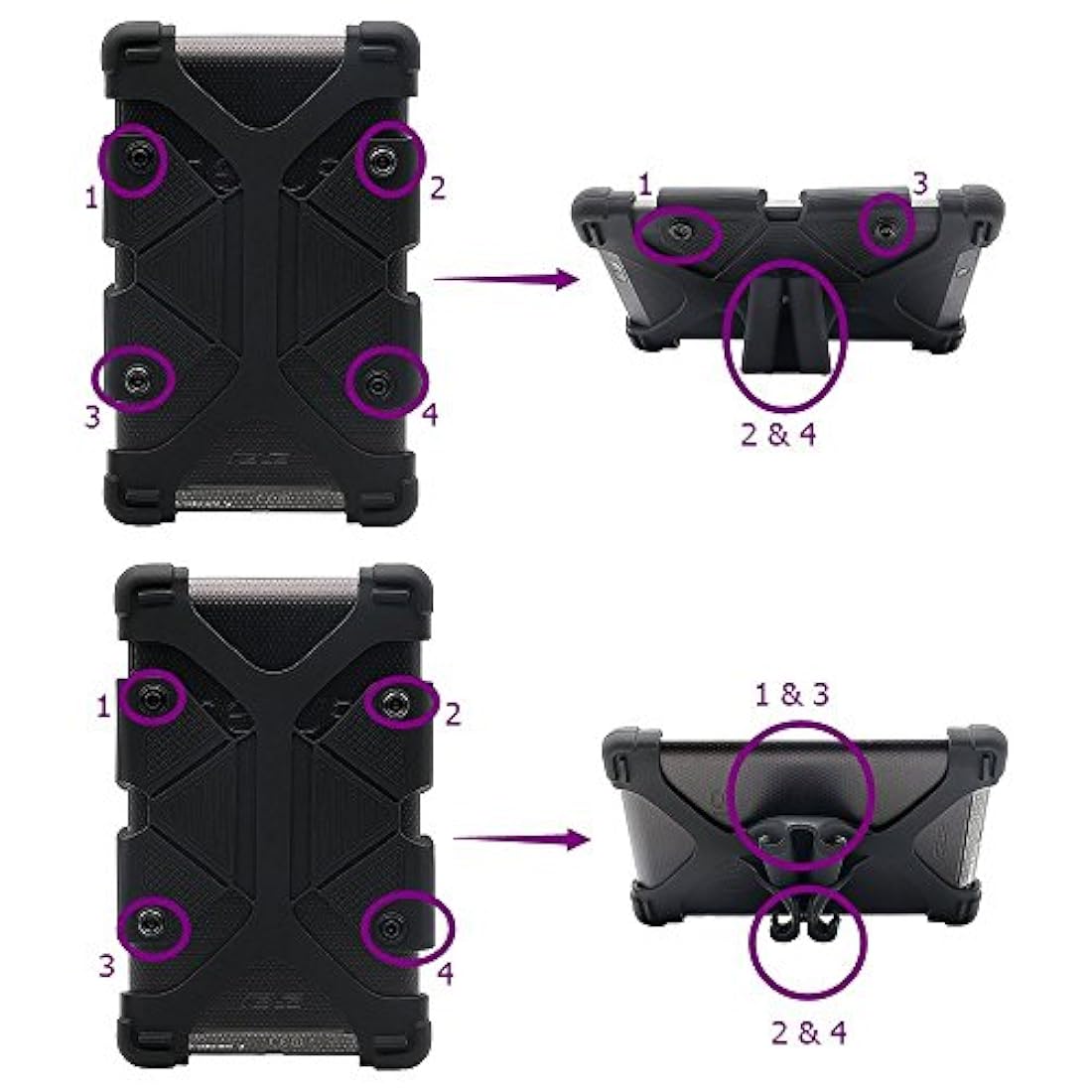 Funda universal de silicona a prueba de golpes de 7 pulgadas
