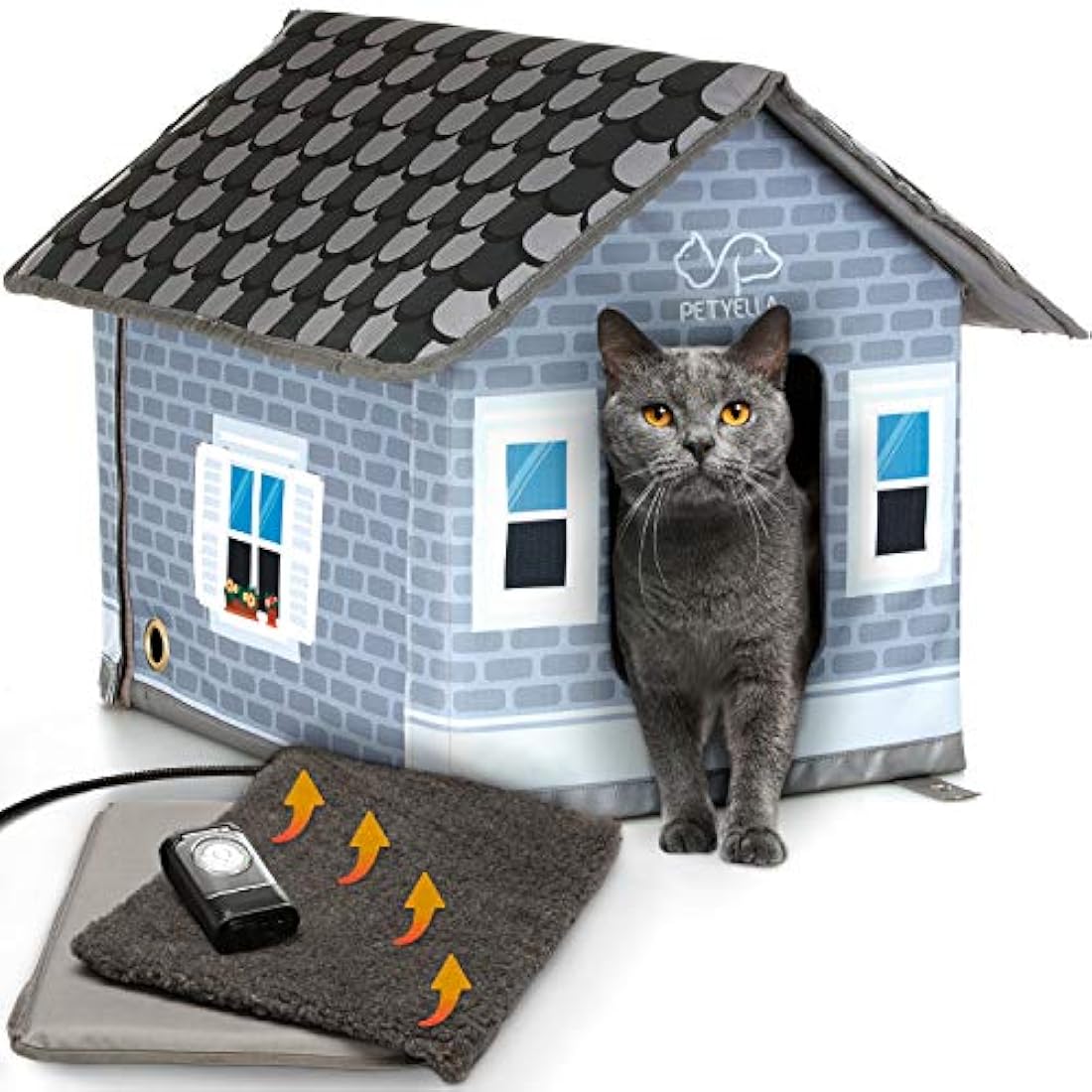 Casas climatizada para gatos al aire libre en invierno