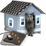 Casas climatizada para gatos al aire libre en invierno