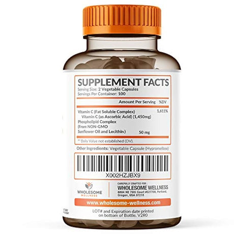 Liposomal Vitamina C Cápsulas (200 pastillas 1500 mg)