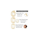 Aretes de aro para mujeres y niñas de acero inoxidable