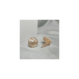 Aretes de clip de oro mate para mujer
