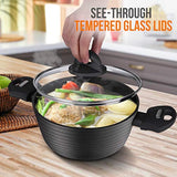Olla con tapa color negro NUTRICHEF PRTNCCW12CP