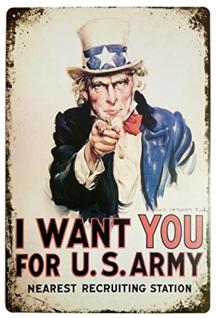 Ejército Retro clásico Decor Metal Tin Sign 12 x8 inches