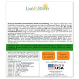 Parche complejo B-12 y B, ingredientes naturales para energía, alerta y bienestar, fabricado en Estados Unidos por Live To Shine