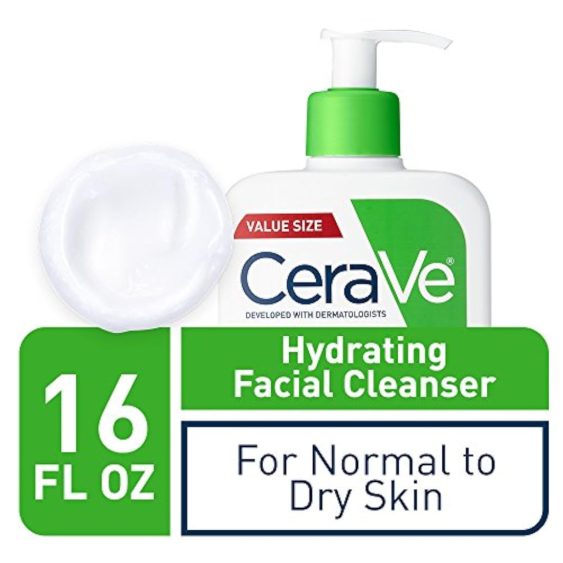 CeraVe - Limpiador facial hidratante, 16 onzas