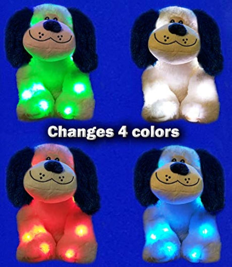 Luz nocturna de peluche LED para niños, funciona con pilas