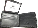 pelgio Python genuino Piel de serpiente Bifold cartera