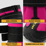 Hcpet - Botas de perro para mascotas, impermeables, transpirables, antideslizantes, 3M, con correa reflectante de tamaño pequeño a grande, 4 unidades
