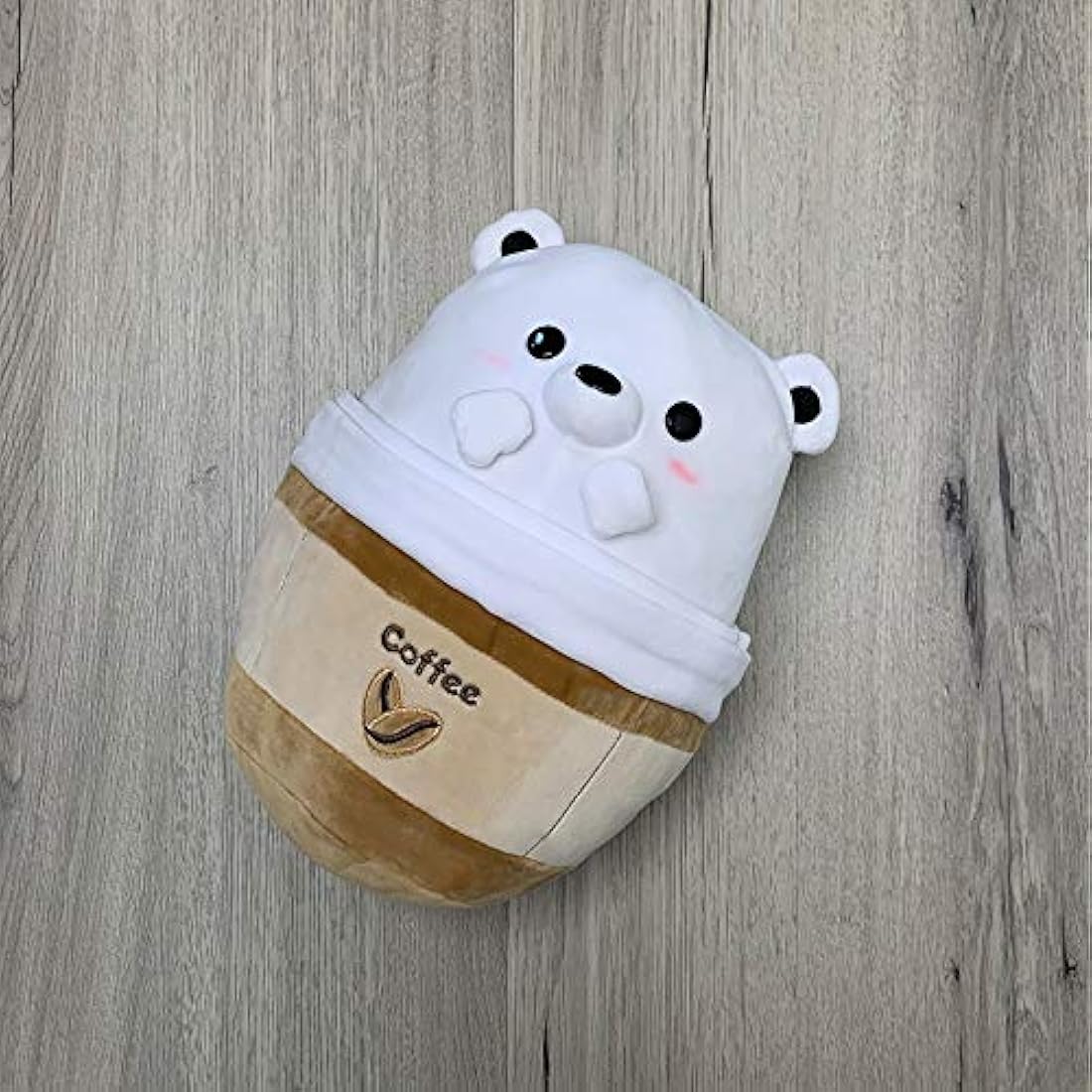 Peluche de Oso Polar, Blanco-Marrón, 10.0 in, Avocatt