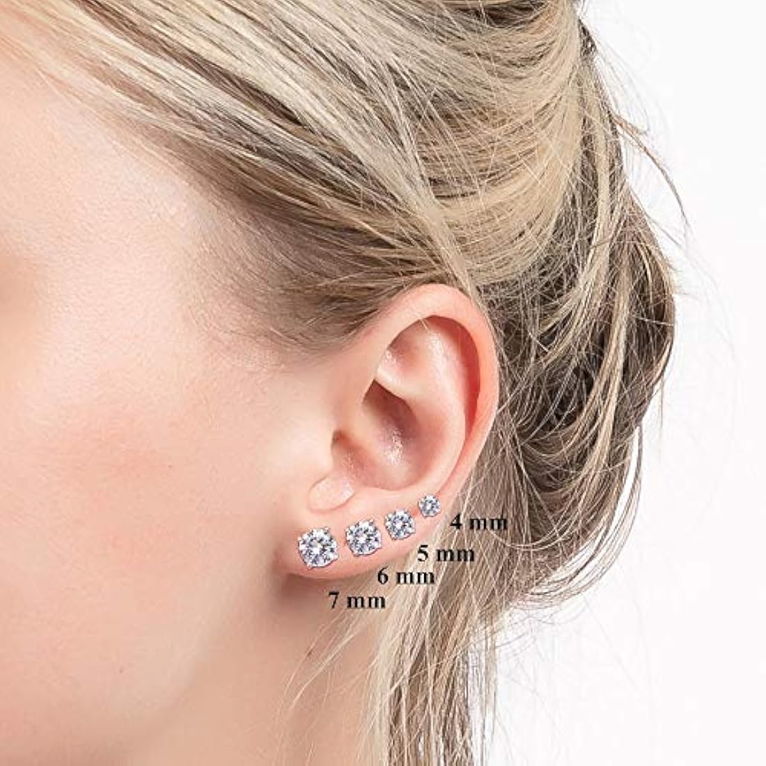 zarcillos de tueca de corte brillantes
