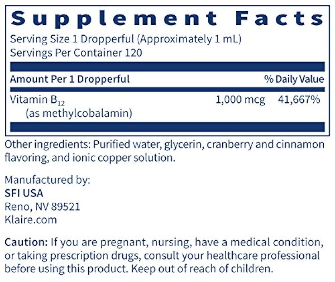 B12 Methylcobalamin líquido 4 fl oz 1 mg
