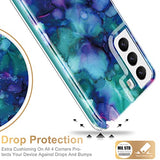 ESDOT Funda para Samsung Galaxy S22 Plus, grado militar, prueba de caída de 21 pies, resistente con diseños de moda para mujeres y niñas, funda protectora para Galaxy S22+ Plus 6.6 pulgadas, estampado mármol ópalo y morado