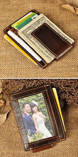Le'aokuu - Billetera para tarjetas crédito con imán y clip