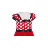 Disfraces de princesa con lunares rojo talla 2 años