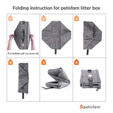 Petisfam - Caja de arena de viaje para gatos, resistente