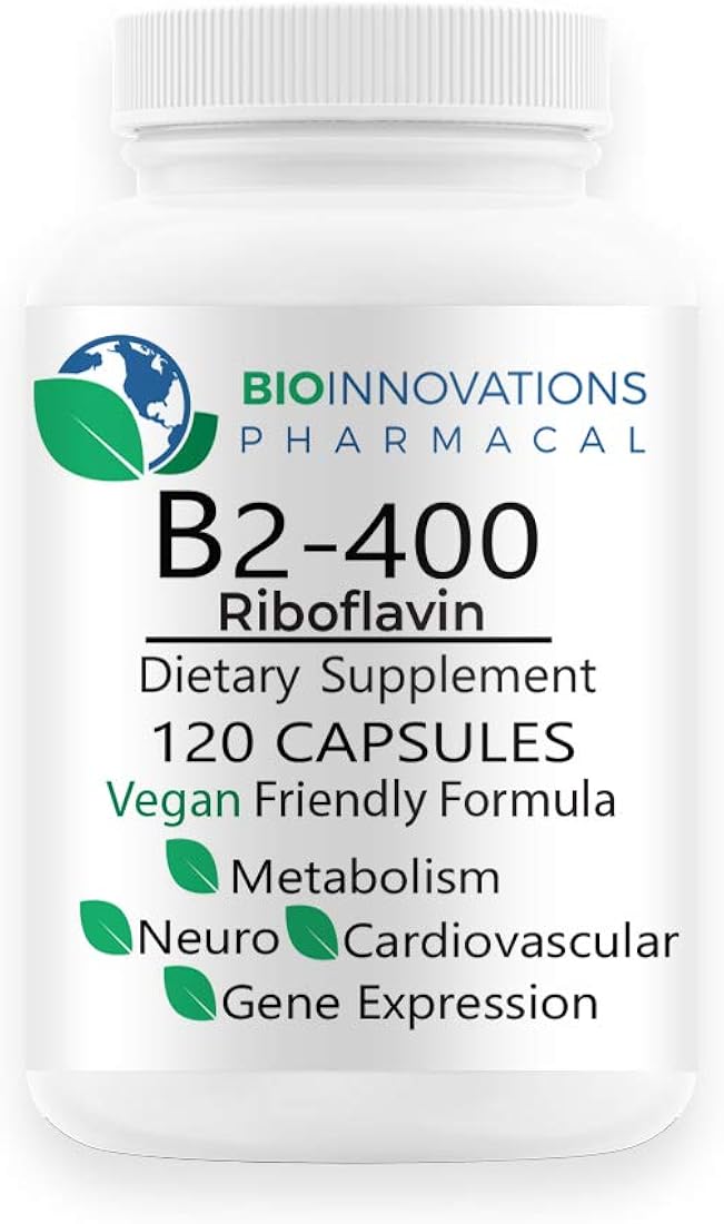 Suplemento B2-400 Riboflavina desintoxicación 120 cápsulas