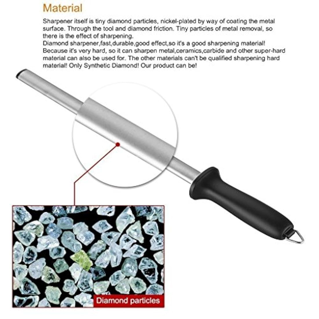 ARCCI - Afilador de varillas de afilar diamantes, acero