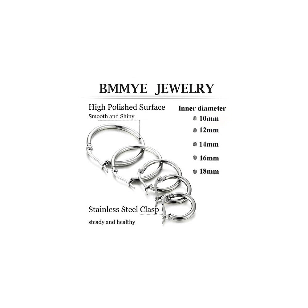 Aretes de acero inoxidable hipoalergénicos para mujeres