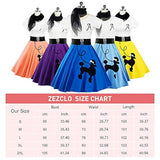 Disfraz Retro Poodle Print High Skist Skater Vintage