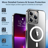 JUSTCOOL Funda magnética para iPhone 13 Pro, [no amarillea] [Protección contra caídas de grado militar] Funda delgada delgada y transparente para iPhone 13 Pro de 6.1 pulgadas (transparente magnética)