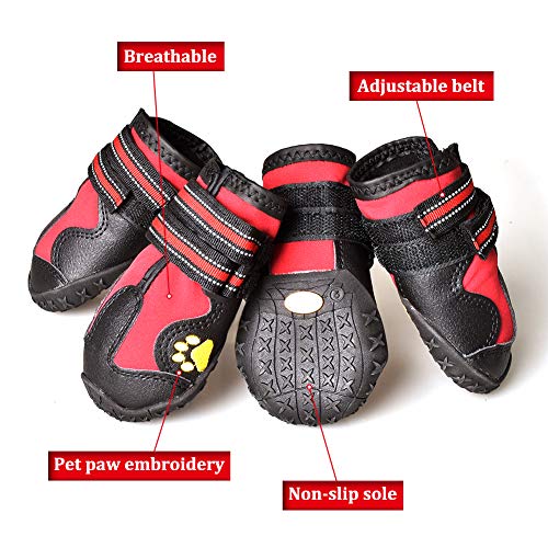 Botas para perros antideslizantes, botines impermeables