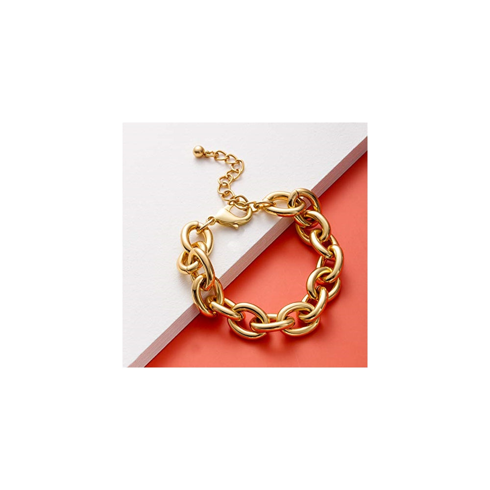Pulseras de oro para mujer chapado en oro de 14 quilates