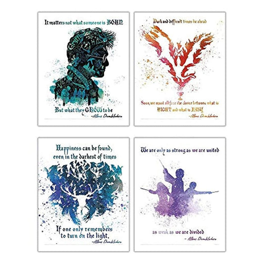 Posters de  Harry Potter  Dumbledore Quotes Pack de 4