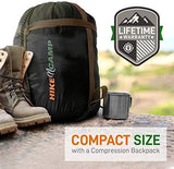 Saco de dormir doble SereneLife, impermeable y ligero, 5-10°F