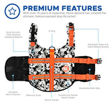 Paws Aboard - Chaleco salvavidas para perros, para nadar, para lanchas, XS, Camuflaje gris