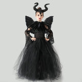 Disfraz de Bruja para Niñas OBEEII, Vestido de Tul de Halloween