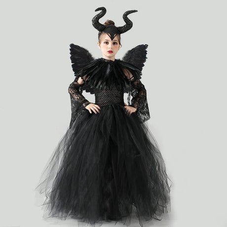 Disfraz de Bruja para Niñas OBEEII, Vestido de Tul de Halloween