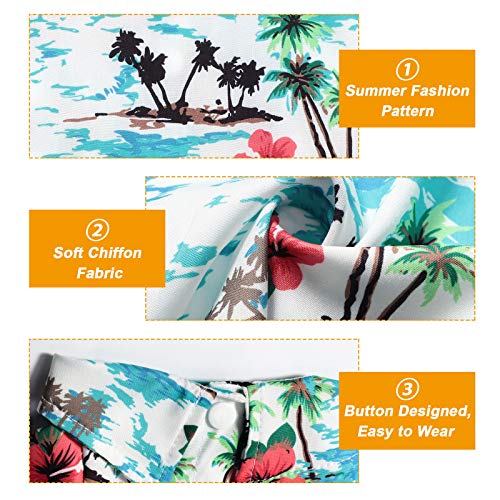 4 camisetas de verano para mascotas, estilo hawaiano, camisa floral para perro, camisetas con estampado hawaiano, camisetas transpirables para mascotas, ropa fresca para playa, playa, cachorros, sudadera para cachorros pequeños