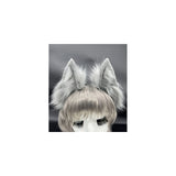 Disfraces de Diadema de orejas de lobo plateado talla única