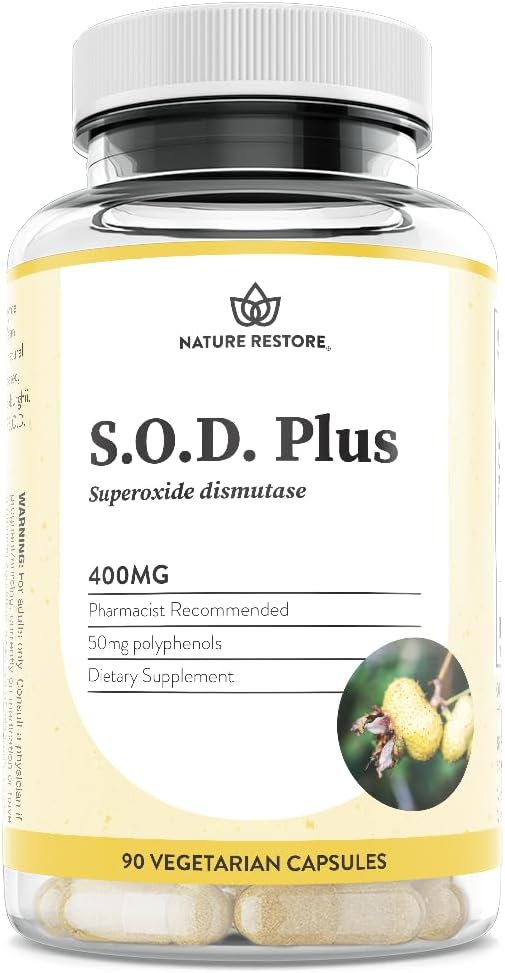 Suplemento de SOD, Nature Restore, 4000 IU, 90 Cápsulas
