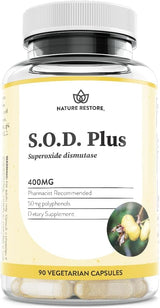 Suplemento de SOD, Nature Restore, 4000 IU, 90 Cápsulas