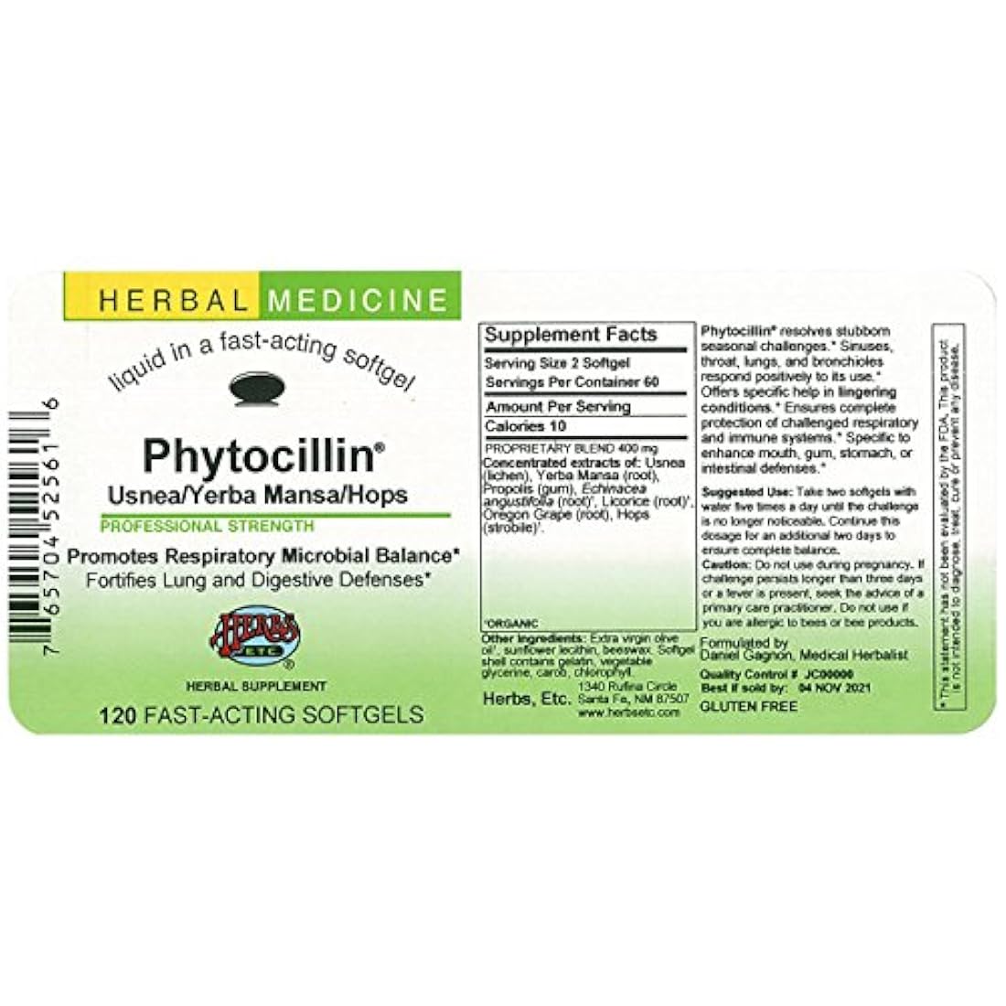 phytocillin – Hierbas etc. – 120 – Cápsula